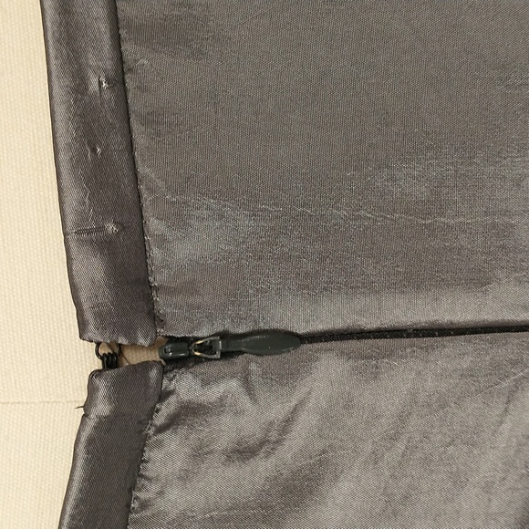 Silver Pewter Maxi Skirt Trumpet Flare Floor Length Vintage 90s Evening Party 14 - Picture 4 of 11